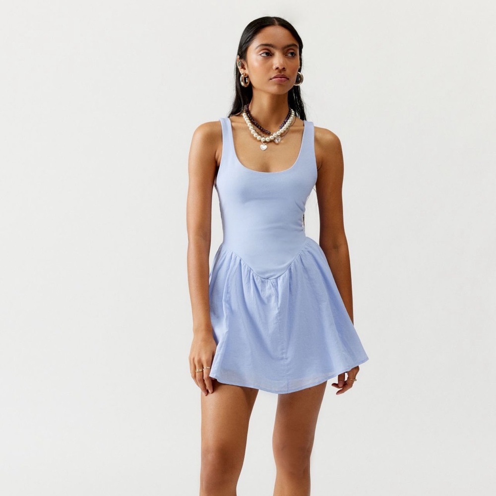 UO Daphne Drop-Waist Mini Dress